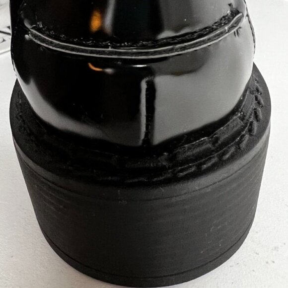 ZARA  FLAT LUG SOLE LOAFERS  in Black Size 10 - Picture 5 of 8